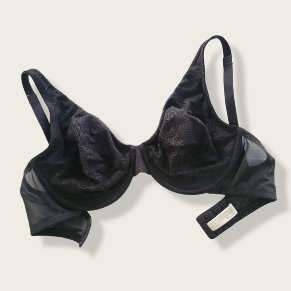 NATORI Bra Black Lace Mesh Bra 32DD - Picture 3 of 8